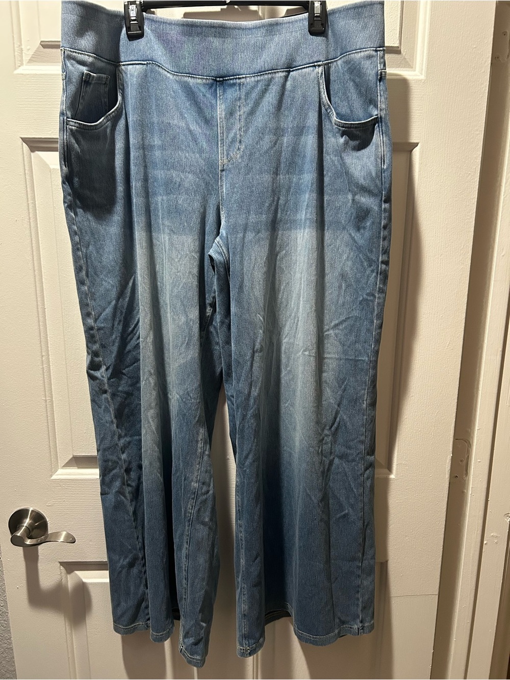 Halara Flex High Waisted Pockets Baggy Wide Leg Washed Casual Plus Size Denim